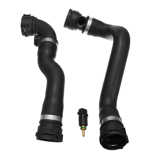 Car Upper & Lower Radiator Hose+Temperature Sensor Premium for BMW - Auto GoShop