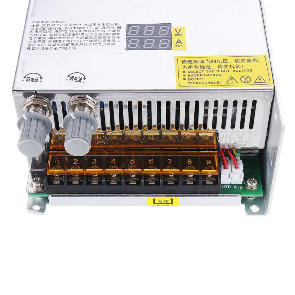 HJS 1000W Switching Power Supply SMPS Transformer AC 110/220V to DC 0-12/24/36/48V with Dual LCD Digital Display