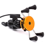 3.5-6 Inch Phone GPS Holder USB Charger Motorcycle Scooter WUPP 3 Colors