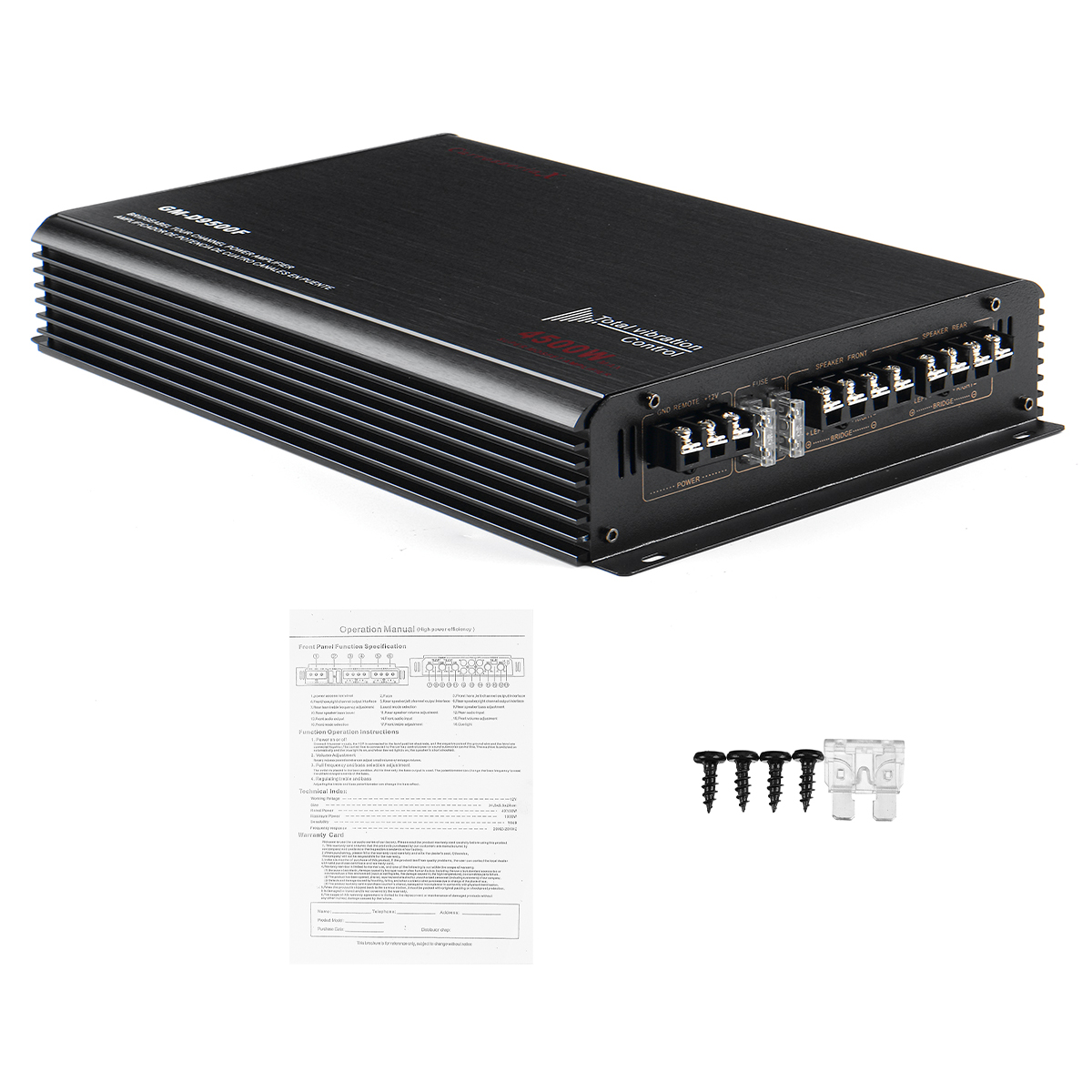 GM-D9500F 12V 4500W Car Audio Stereo Power Amplifier 4 Channel Class A/B 3D Stereo Surround Subwoofer