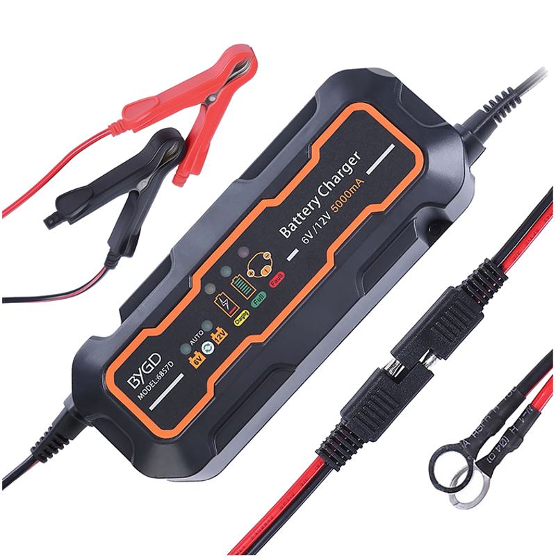 12V/24V Intelligent Battery Charger Automotive Repair for Motorcycle Car Truck AGM GEL Lead Acid Batteries