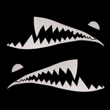 150Cmx50Cm Shark Month Teeth Vinyl Sticker Car Body Exterior Scratch Cover Decal Waterproof - Auto GoShop