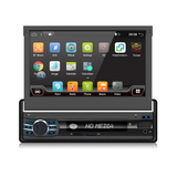 YUEHOO YH-214 7 Inch 1 DIN Android 10.0 Car Navigation MP5 Retractable Touch Screen Stereo Radio 8 Core 1+32G/2+32G WIFI 4G