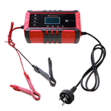12/24V 8A/4A Touch Screen Pulse Repair LCD Battery Charger for Car Motorcycle Lead Acid Battery Agm Gel Wet