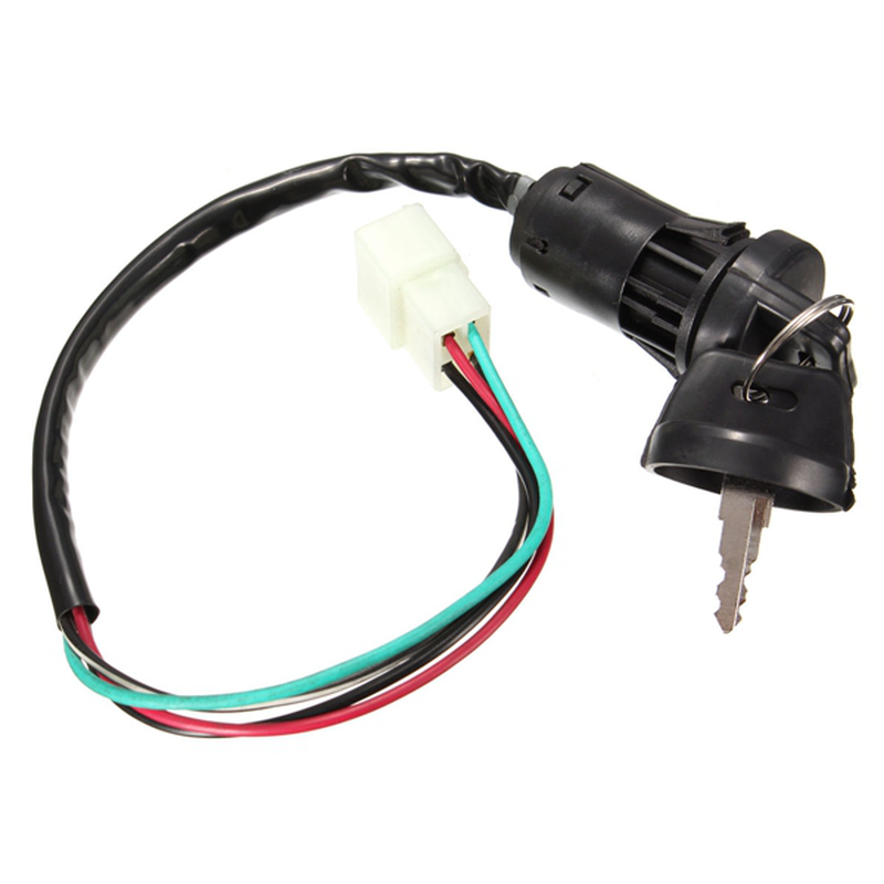 Universal Ignition Barrel Switch 4 Wires 2 Key for Motorcycle Pit Dirt Bike Quad ATV