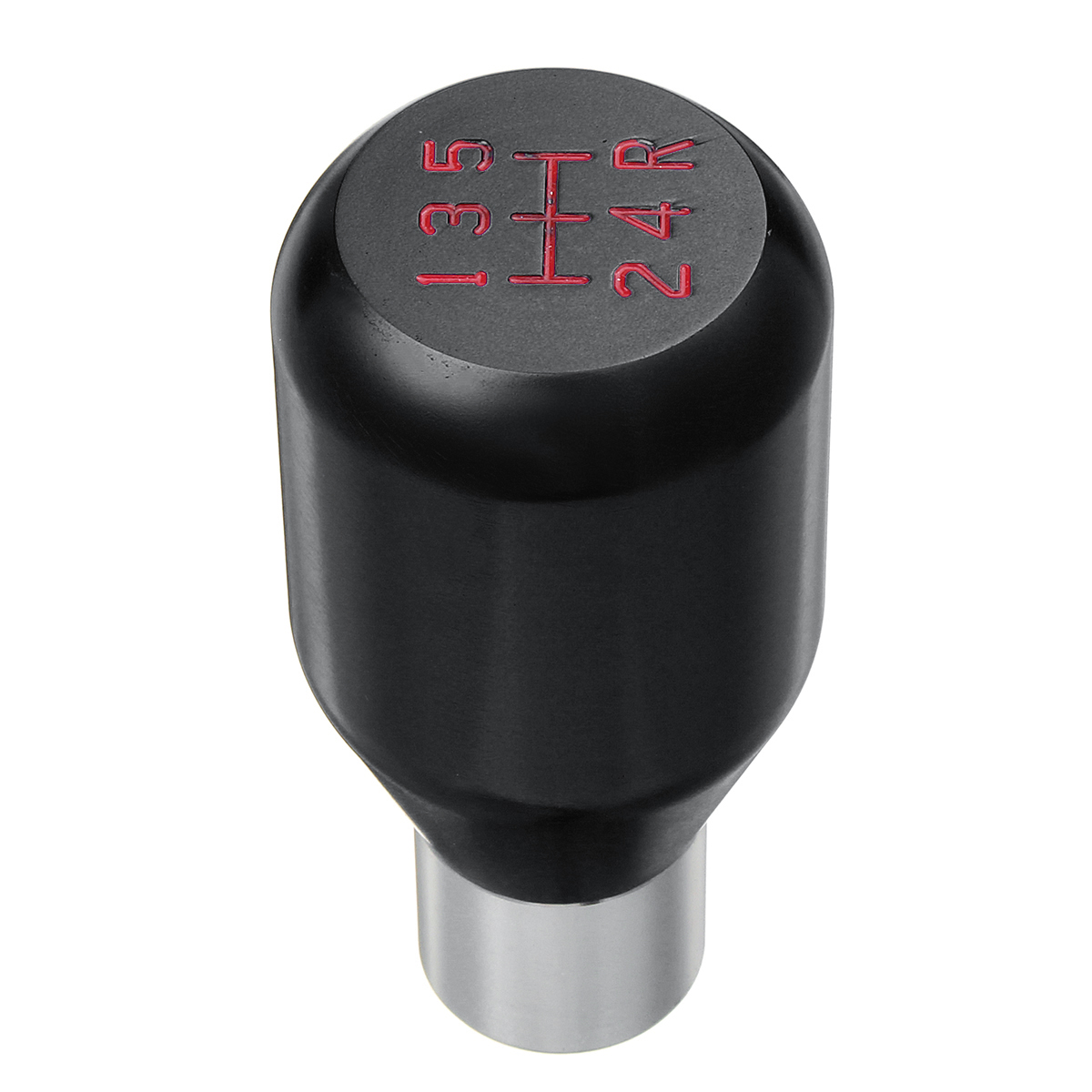 Universal Car 5 Speed Aluminum Alloy Gear Shift Knob with 8Mm/10Mm/12Mm Adapter