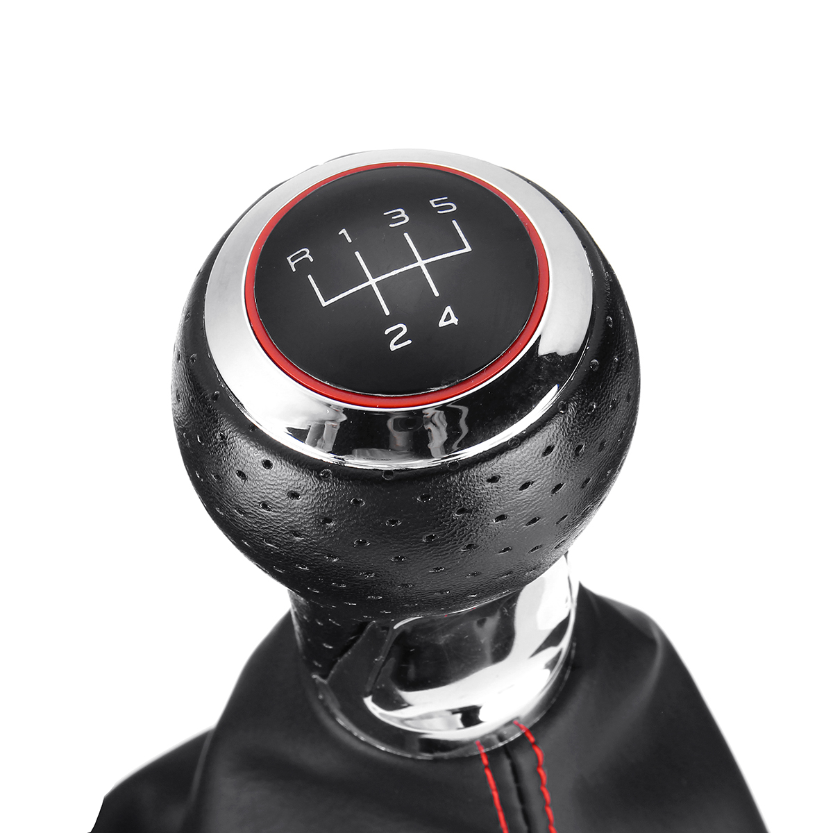 5 Speed Gear Shift Knob Shifter with Boot Cover Leather for AUDI A3 A4 Q5 S3 S4
