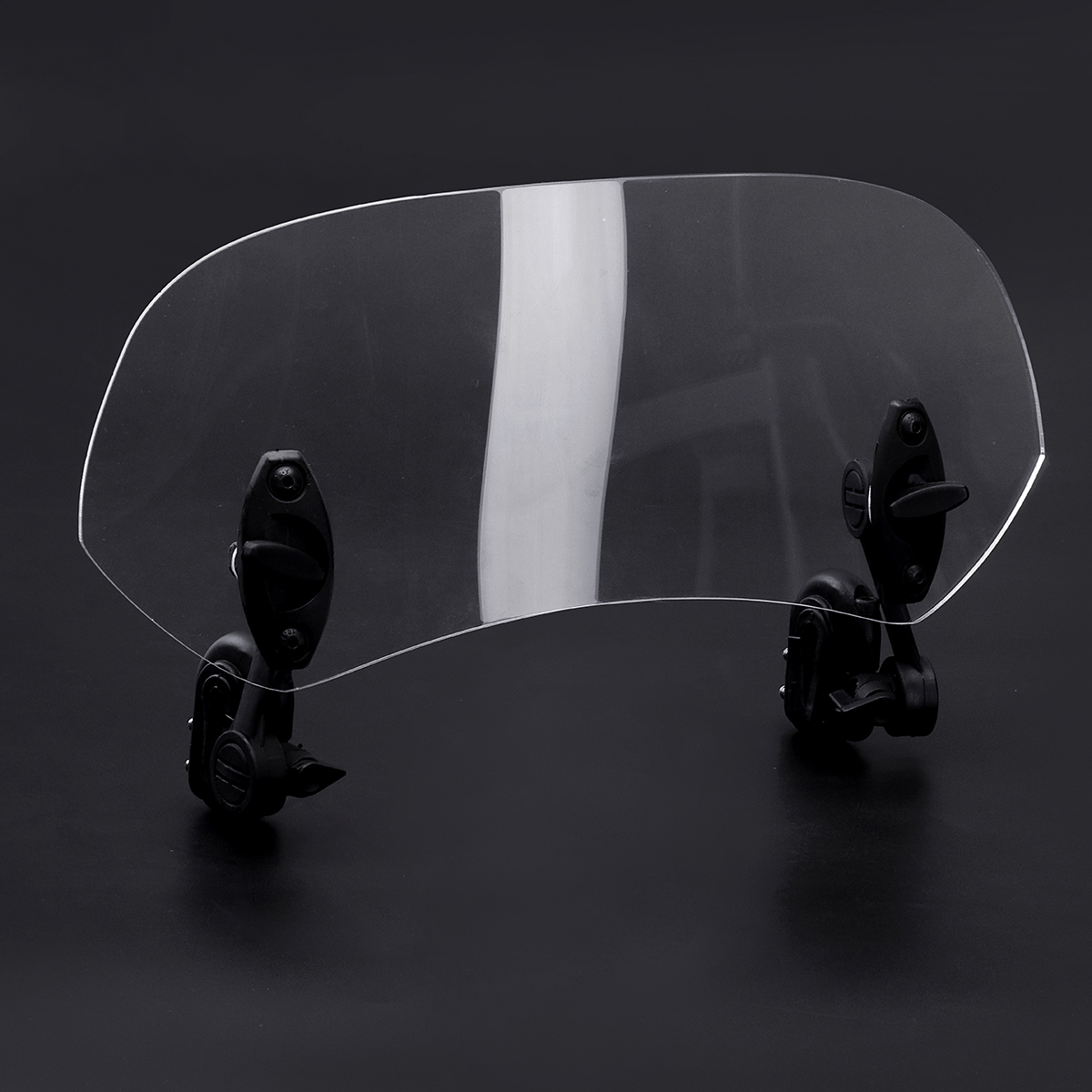 Universal Adjustable Clip on Transparent Windshield Extension Spoiler Wind Small Windscreen Deflector for Motorcycle Scooter
