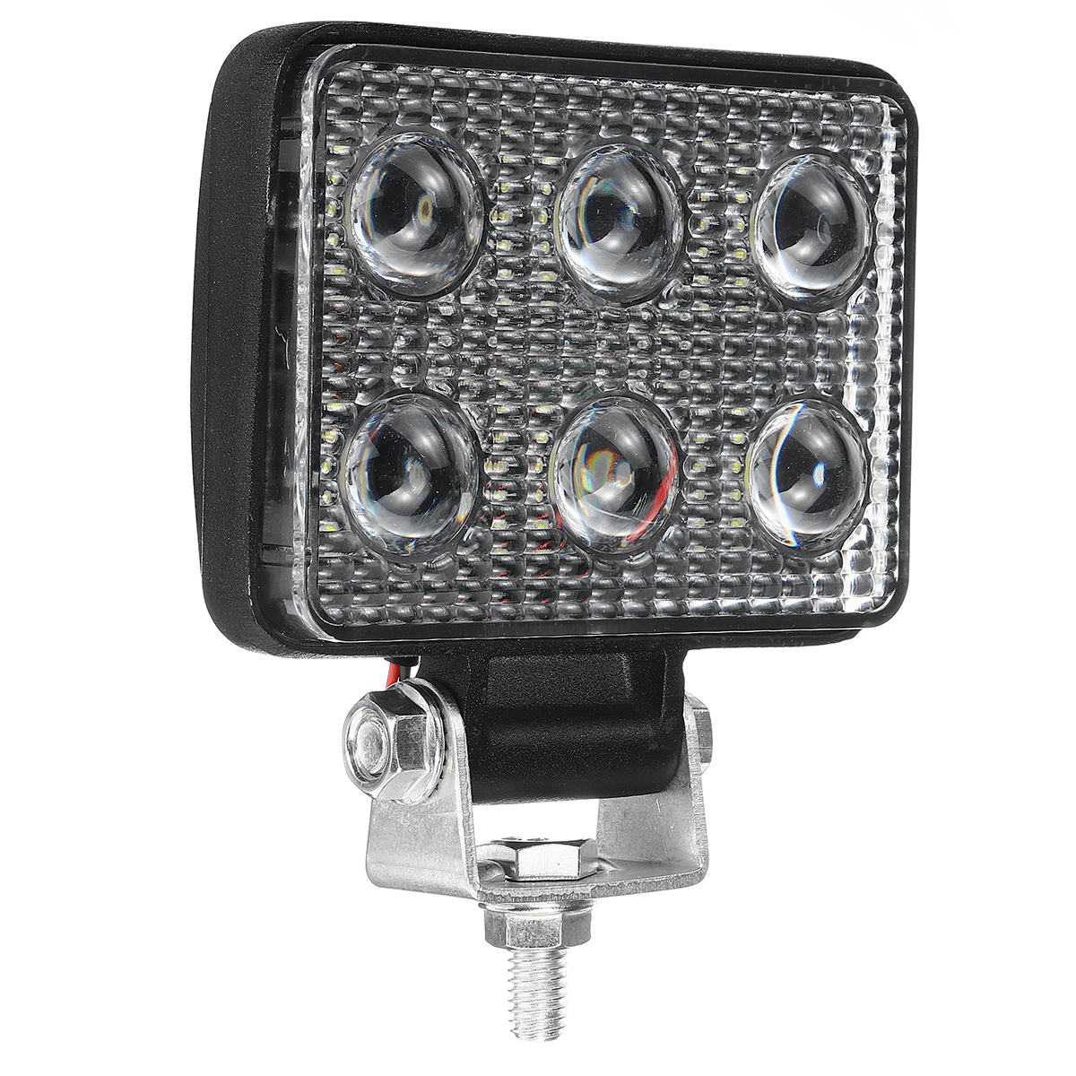 3Inch 6LED 18W 6000K Work Light License Plate Lamp Truck off Road Tractor Spot Light Squar - Auto GoShop