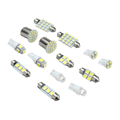 14PCS LED Interior Lights Kit T10 1157 36Mm Festoon Dome License Plate Bulbs White