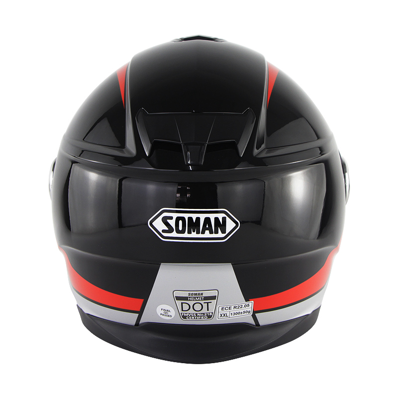 SOMAN Open Face Half Face Helmet Built-In Bluetooth Headset Dual Visors for Motorcycles Racing Motocross Bicycle Scooter SM519 - Auto GoShop