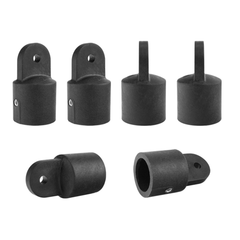 12 PCS BSET MATEL Universal Boat Nylon Fittings Hardware Set Black Fits 3 Bow Bimini Top Lightweight and Durable Yacht Accessories