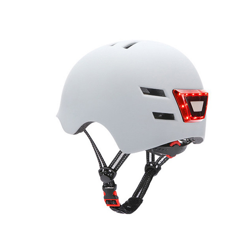 Beimi Safety Half Face Helmet with LED Warning Light Breathable Cycling Men Women Bicycle Riding Equipment for Motorcycle Electric Scooter Road Bike - Auto GoShop