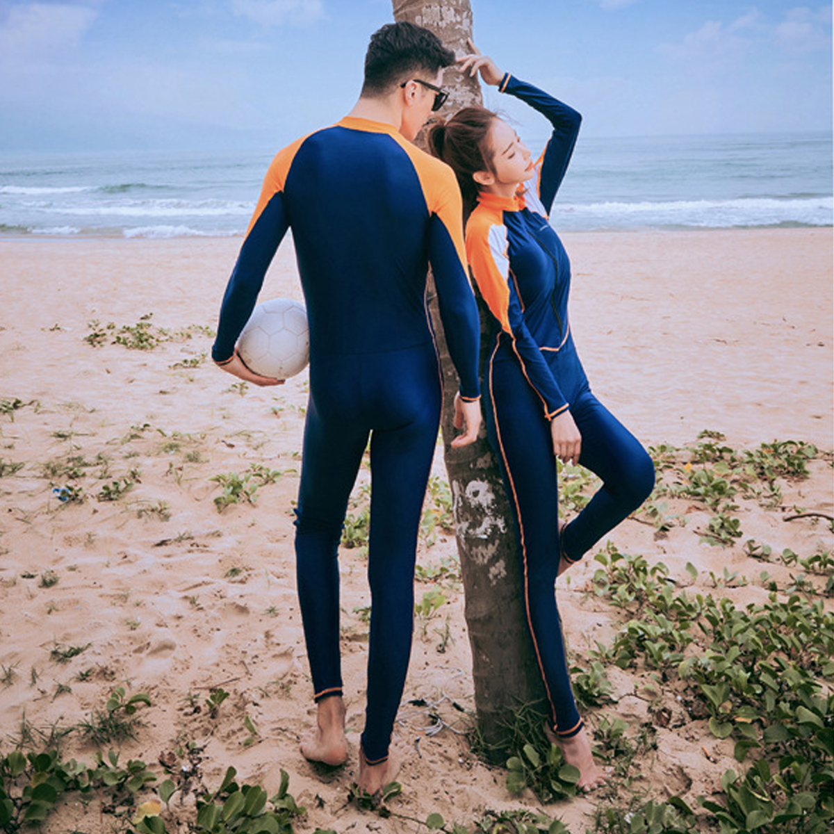 Men Women Diving Wetsuit Set Quick-Drying Watersport Jellyfish Sunscreen Swimming Jumpsuit Scuba Suit