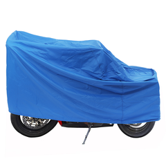 Motorcycle Cover Waterproof UV Rain Dust Protection Blue 1210Mmx1100Mmx640Mm/560Mm