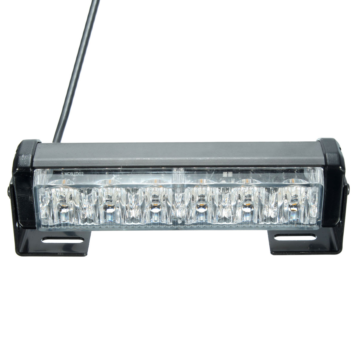 Pair 6 LED Amber Car Flashing Emergency Warning Light Strobe Lamp Switch Harness