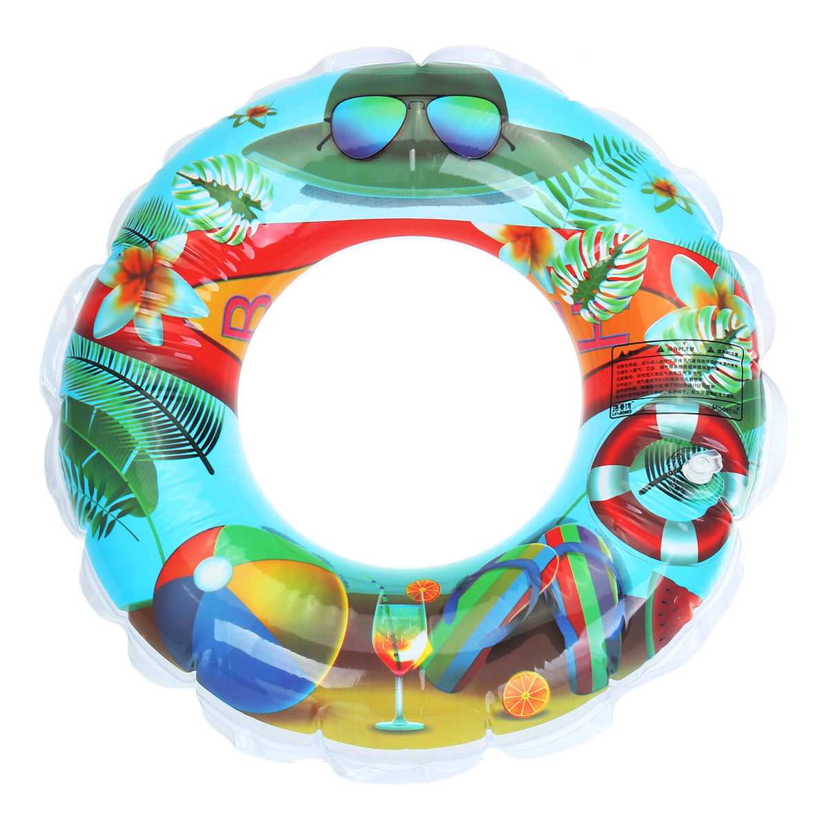 Inflatable Swimming Ring Float Toy Circle Beach Sea Party Humanized Design Ring - Auto GoShop