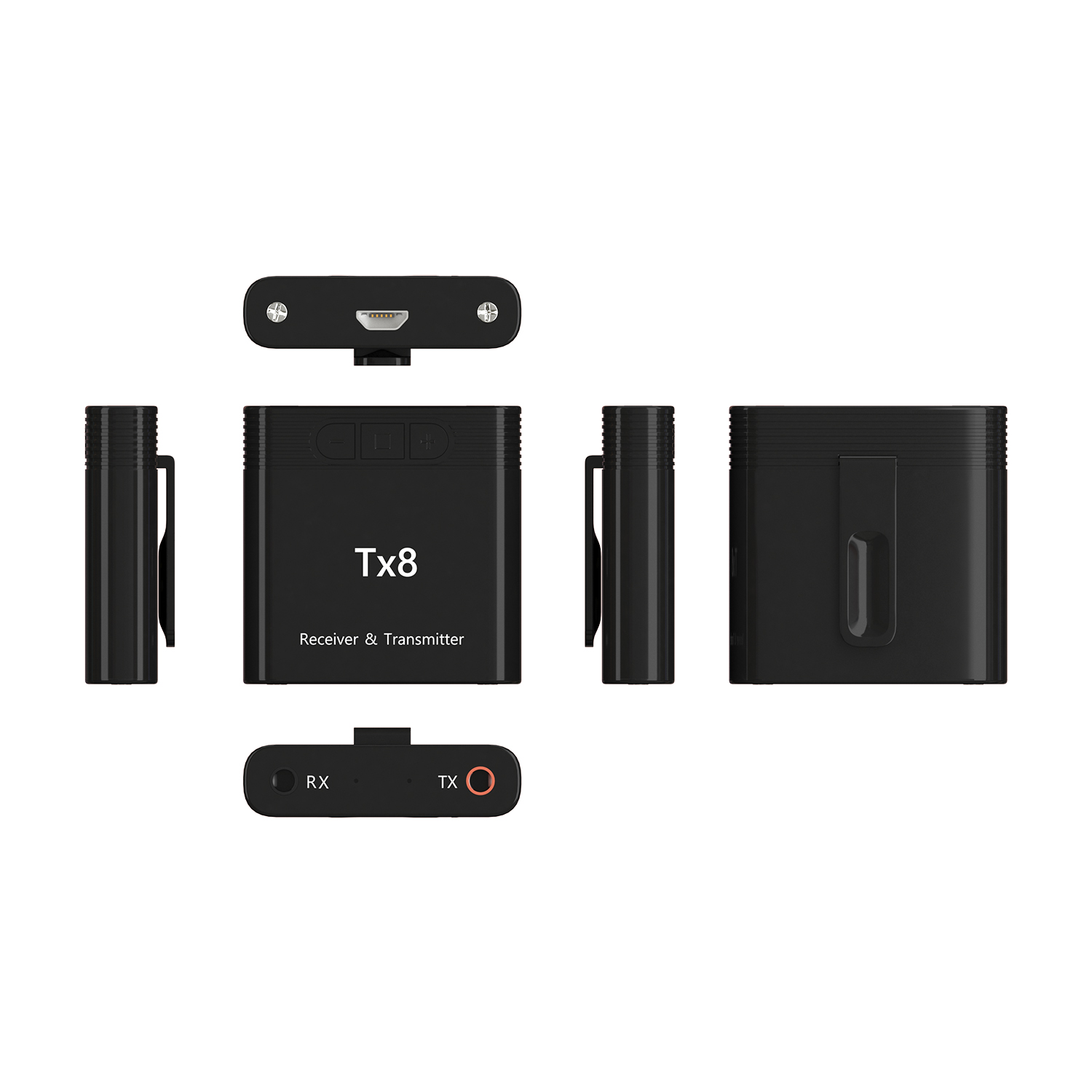 TX8 Bluetooth 5.0 Wireless Audio Transmitter Receiver 2-In-1 Car Audio Adapter AUX 3.5Mm - Auto GoShop