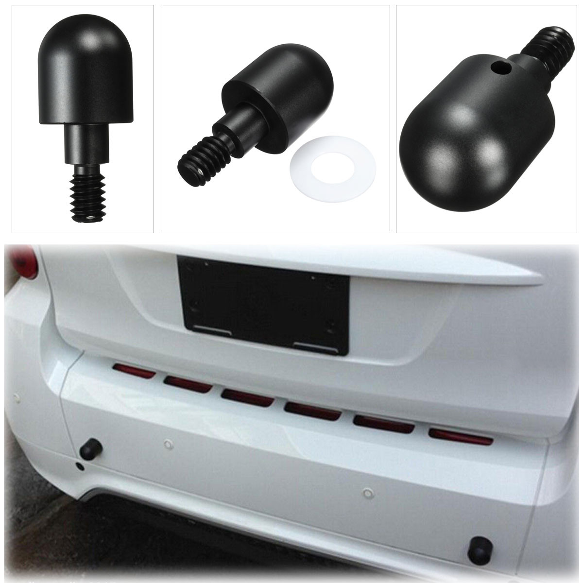 Car Rear Bumper round Nail Guard Protectors anti Collision for Smart Fortwo