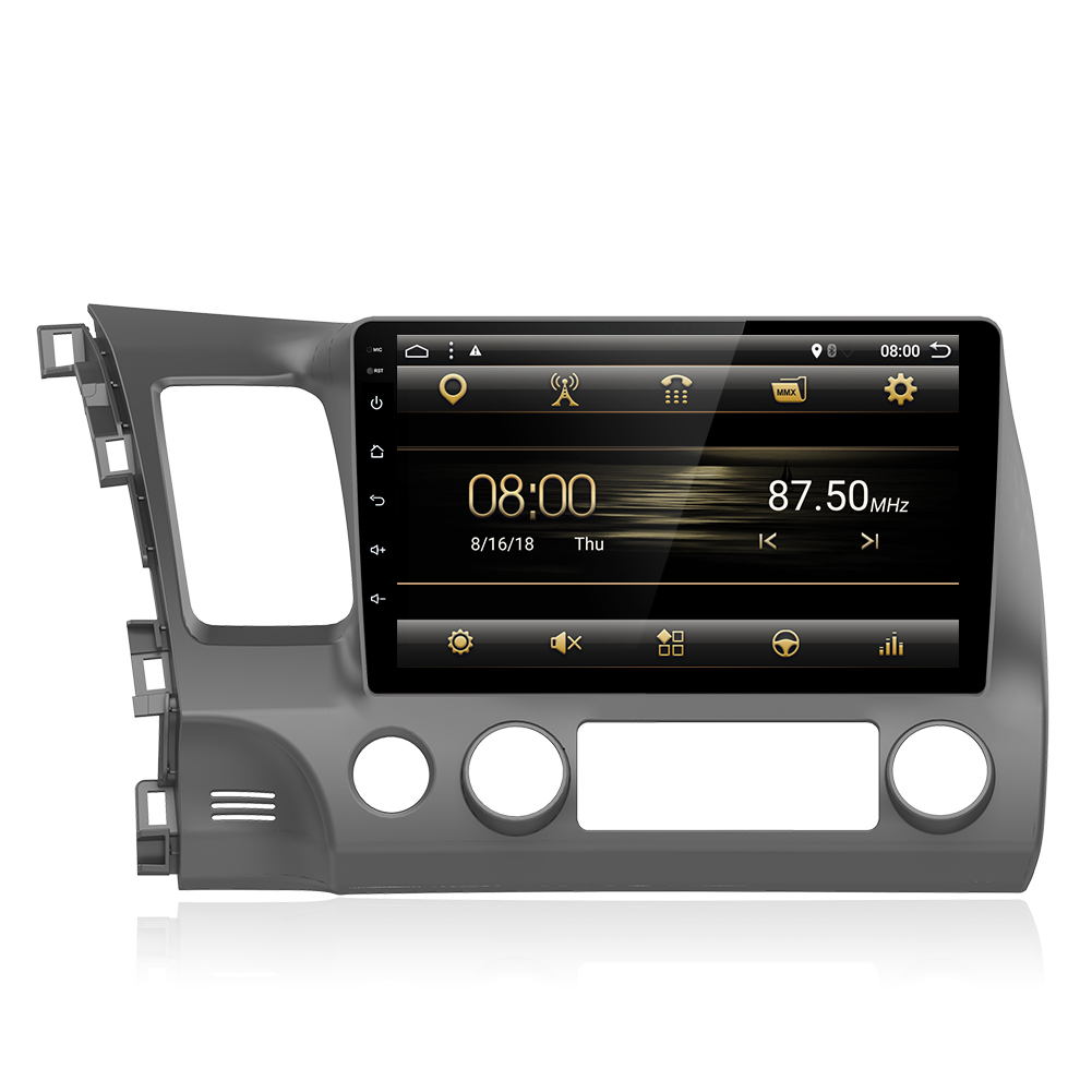 YUEHOO 10.1 Inch for Android 9.0 Car MP5 Player 4+32G Stereo Radio GPS WIFI 4G Bluetooth FM AM RDS for Honda Civic 2006-2011