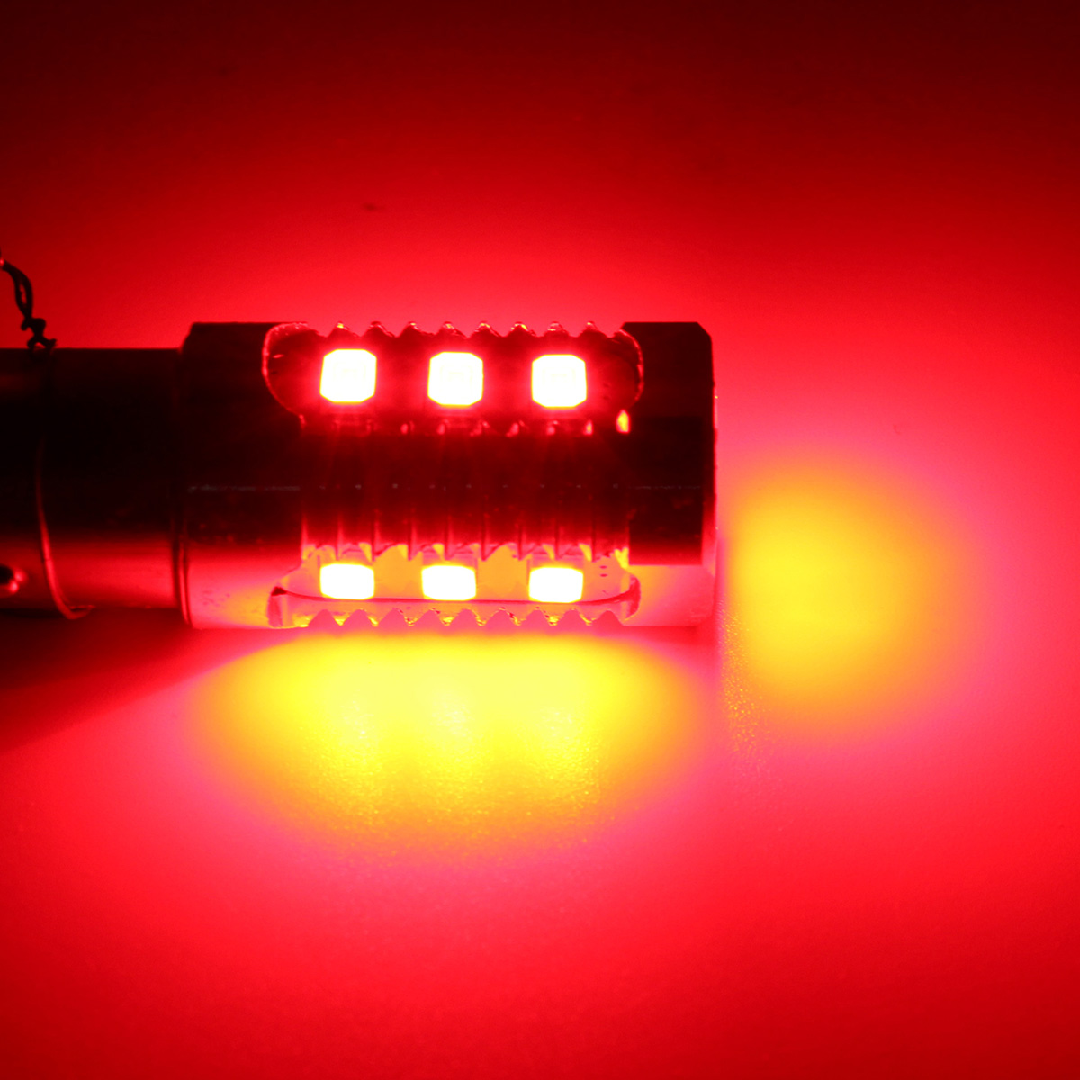 2PCS 1157 LED Flashing Strobe Light Bulb Red Rear Alert Safety Brake Tail Stop Lights Bulb