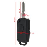 1 Button Flip Remote Key Fob Case Shell Uncut Blade for Mercedes-Benz 1992-2003 - Auto GoShop