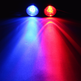 12V-80V Motorcycle LED round Burst Flash Strobe Car Eagle Eye Lights Red Blue White