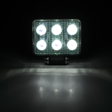 3Inch 6LED 18W 6000K Work Light License Plate Lamp Truck off Road Tractor Spot Light Squar - Auto GoShop