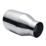 2.5Inch in 4Inch Out Stainless Chrome Car Tail Rear Exhaust Muffler Pipe Tip Cut Durable