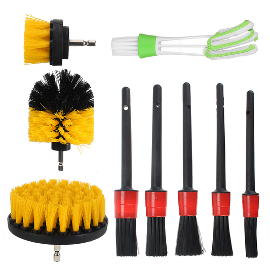 9 PCS Car Cleaning Detailing Brush Set Dirt Dust Clean Brush for Car Motorcycle Air Vents