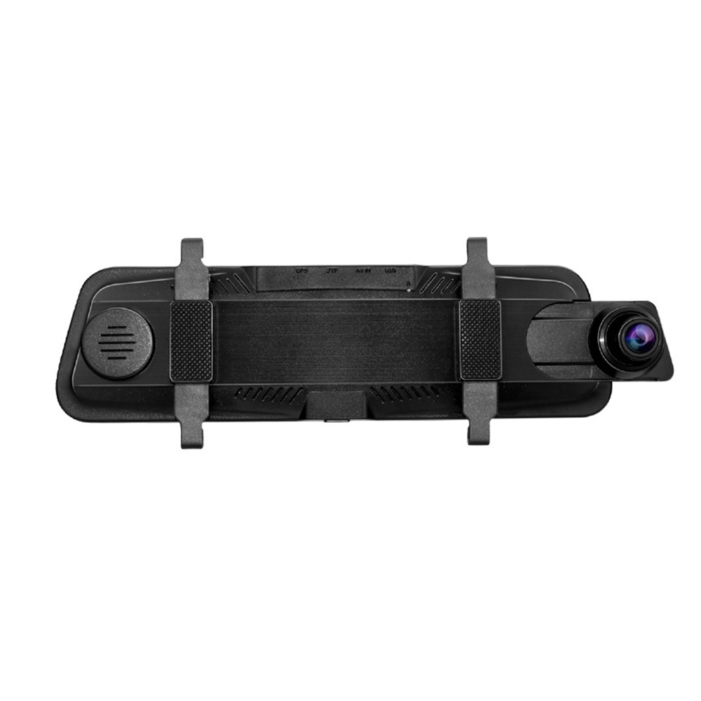 E-ACE 10 Inch 1080P Touch Car DVR Streaming Media Mirror Dash Cam FHD Video Recorder Dual Lens Support 1080P Rearview Camera GPS - Auto GoShop