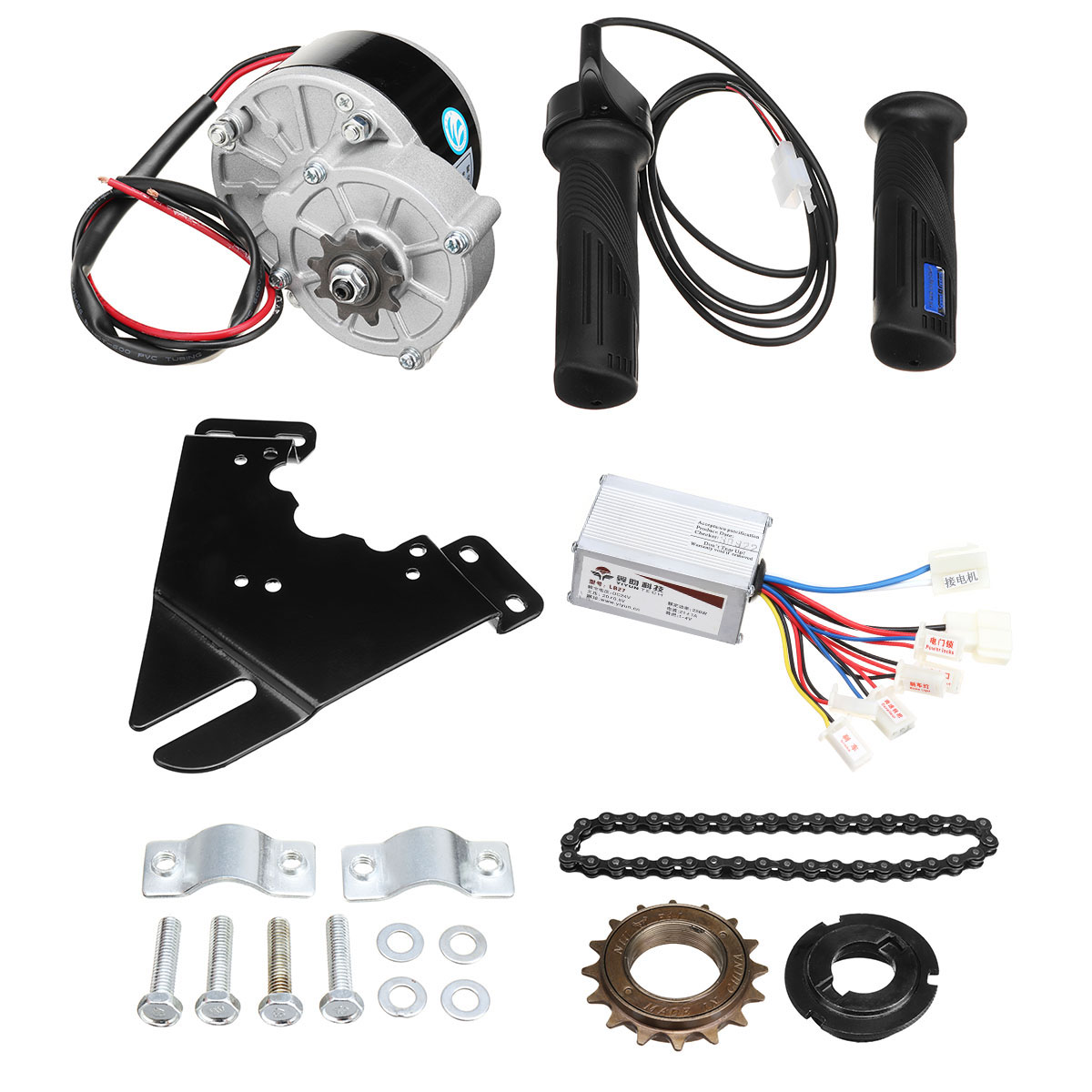 24V 250W Electric Bike Conversion Scooter Motor Controller Kit Fit for 20-28Inch Ordinary Bike - Auto GoShop