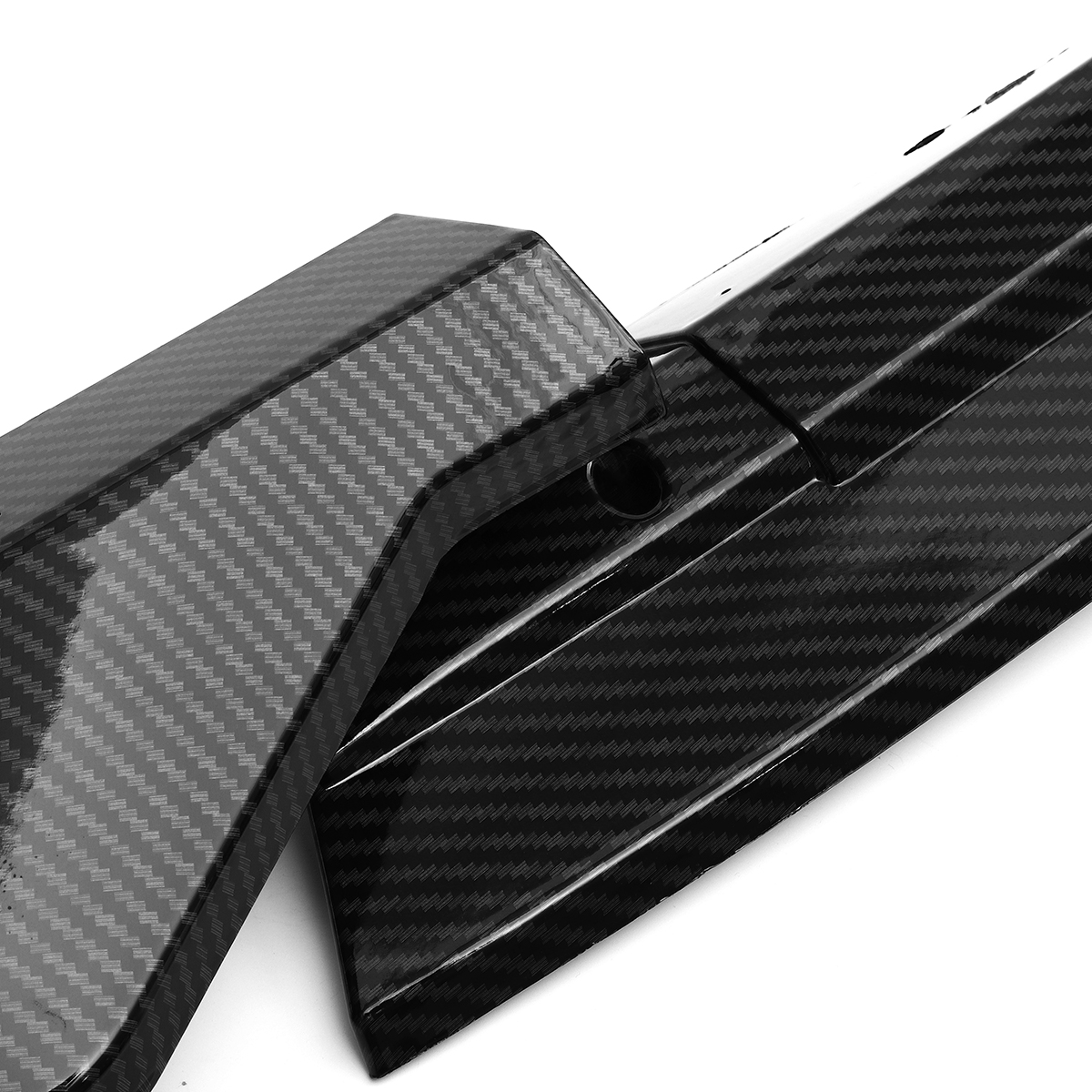 3Pcs Carbon Fiber Front Bumper Protector Lip Spoiler Covers Trim for Mercedes Vito 2015-2019
