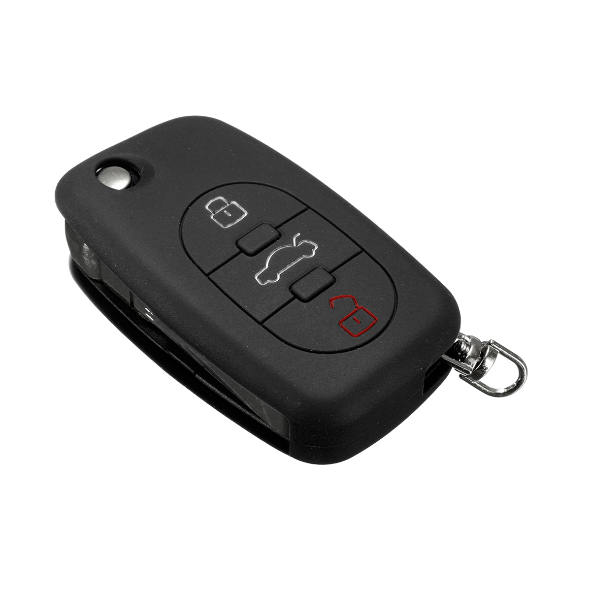 Silicone 3 Button Flip Remote Key Fob Case Cover for Audi A2 A3 A4 A6 A8