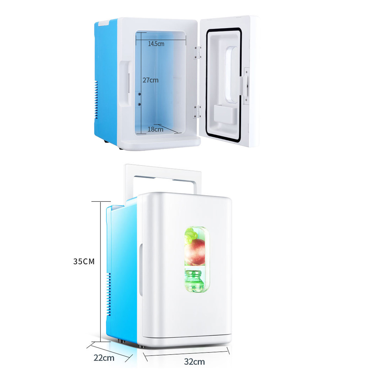 10L Car Refrigerator Dormitory Small Refrigerator Mini Refrigerator Car Home Dual-Use - Auto GoShop