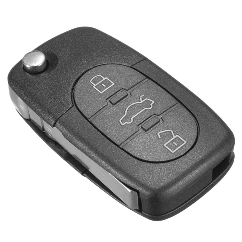 Car Flip Uncut Key Entry Remote Control Fob 4 Button for Audi A4 A6 A8 S4 S6 S8 TT - Auto GoShop