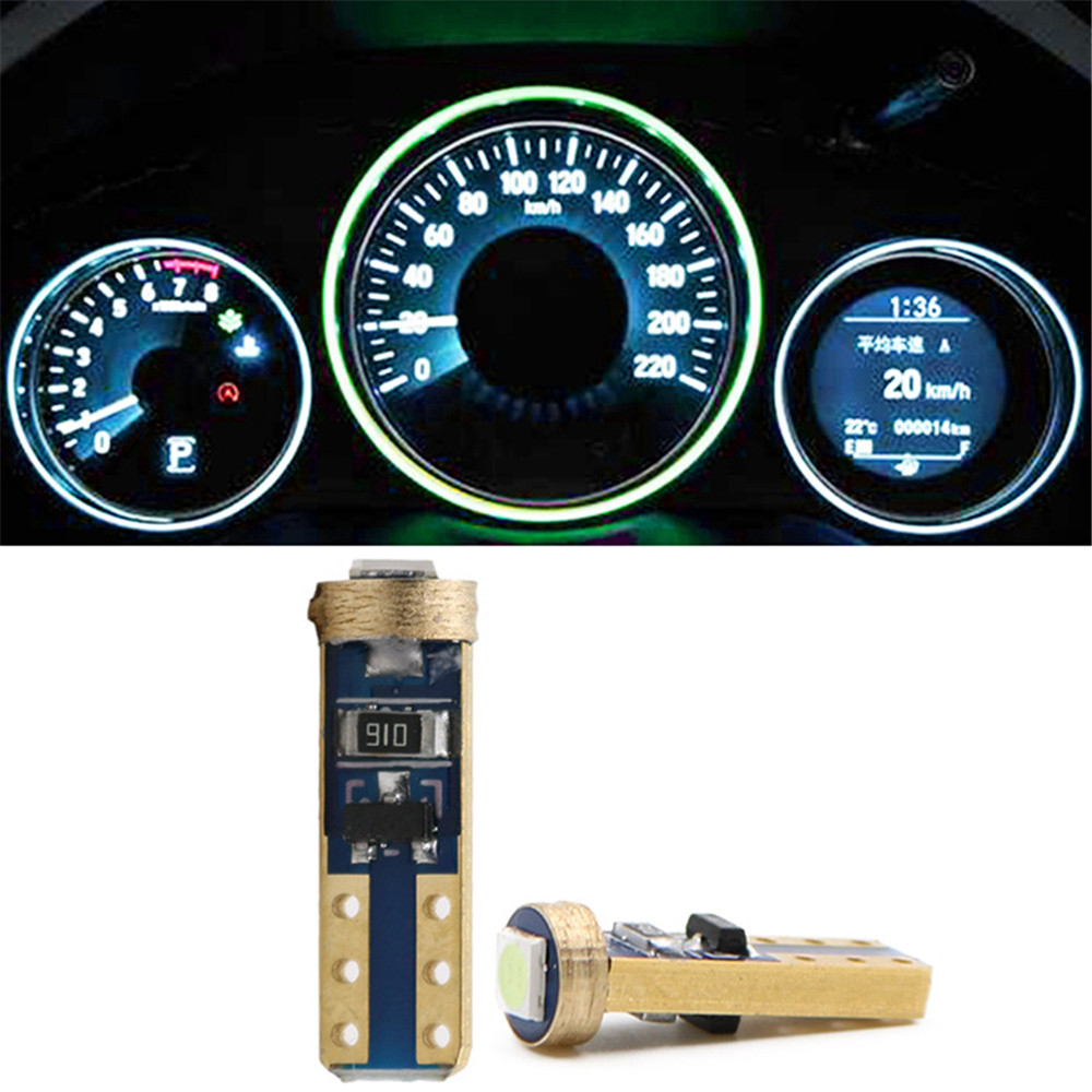 Motorcycle Car LED Instrument Dash Light T5-1SMD-3030 Odometer Lamp Indicator
