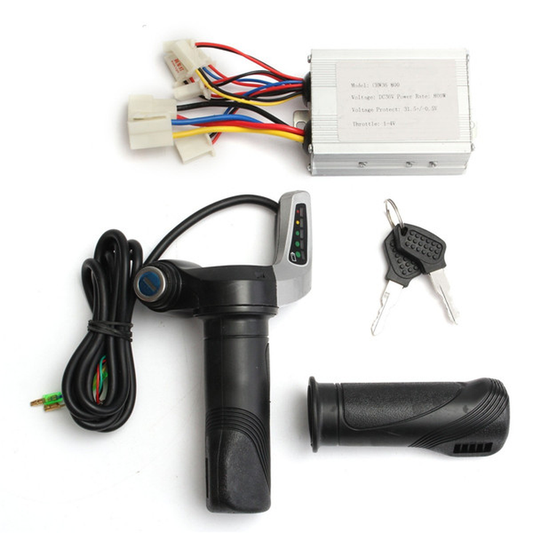 36V 800W Brushed Speed Controller Throttle Twist Grip for Scooter Motor E-Bike - Auto GoShop