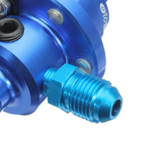 Adjustable Fuel Pressure Regulator with Filled Oil Gauge Aluminum Blue