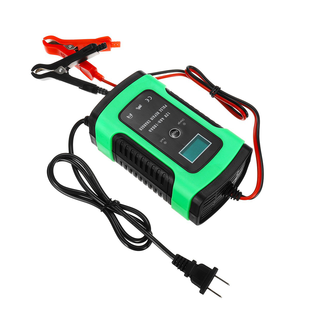 Enusic™ 12V 6A Pulse Repair LCD Battery Charger for Car Motorcycle Lead Acid Battery Agm Gel Wet