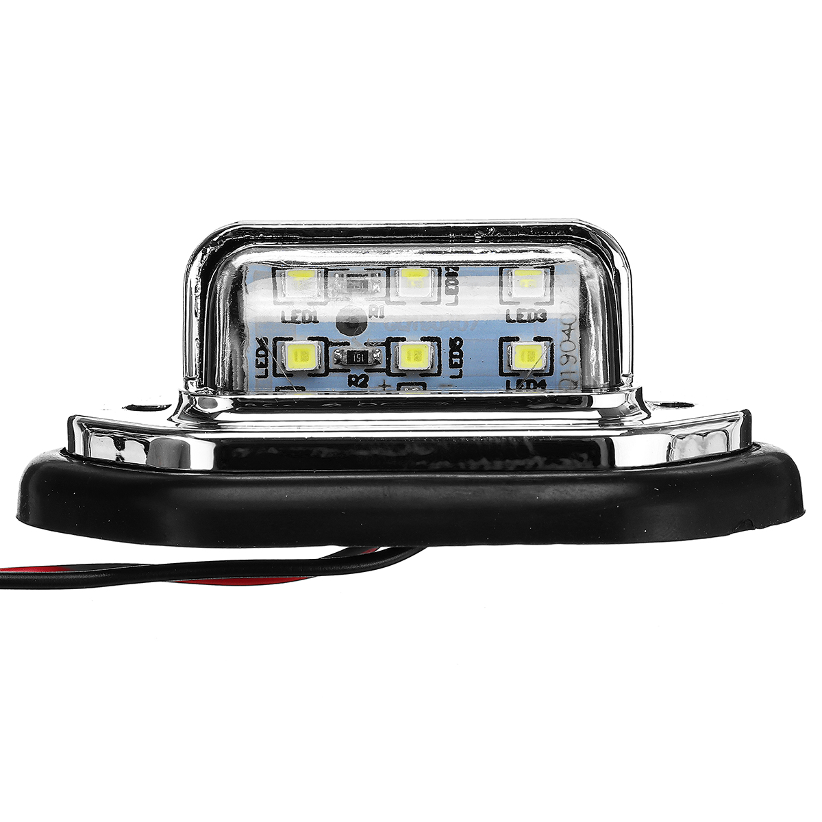2PCS 10-30V 12V 24V 6 SMD LED License Plate Tag Lights Lamps for Boat Truck SUV Trailer Truck Trailer VAN Caravan Universal