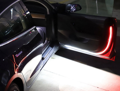 2Pcs 47In Car Door Open Warning Lamp 5050 LED Light Strip Flash Anti-Collision - Auto GoShop