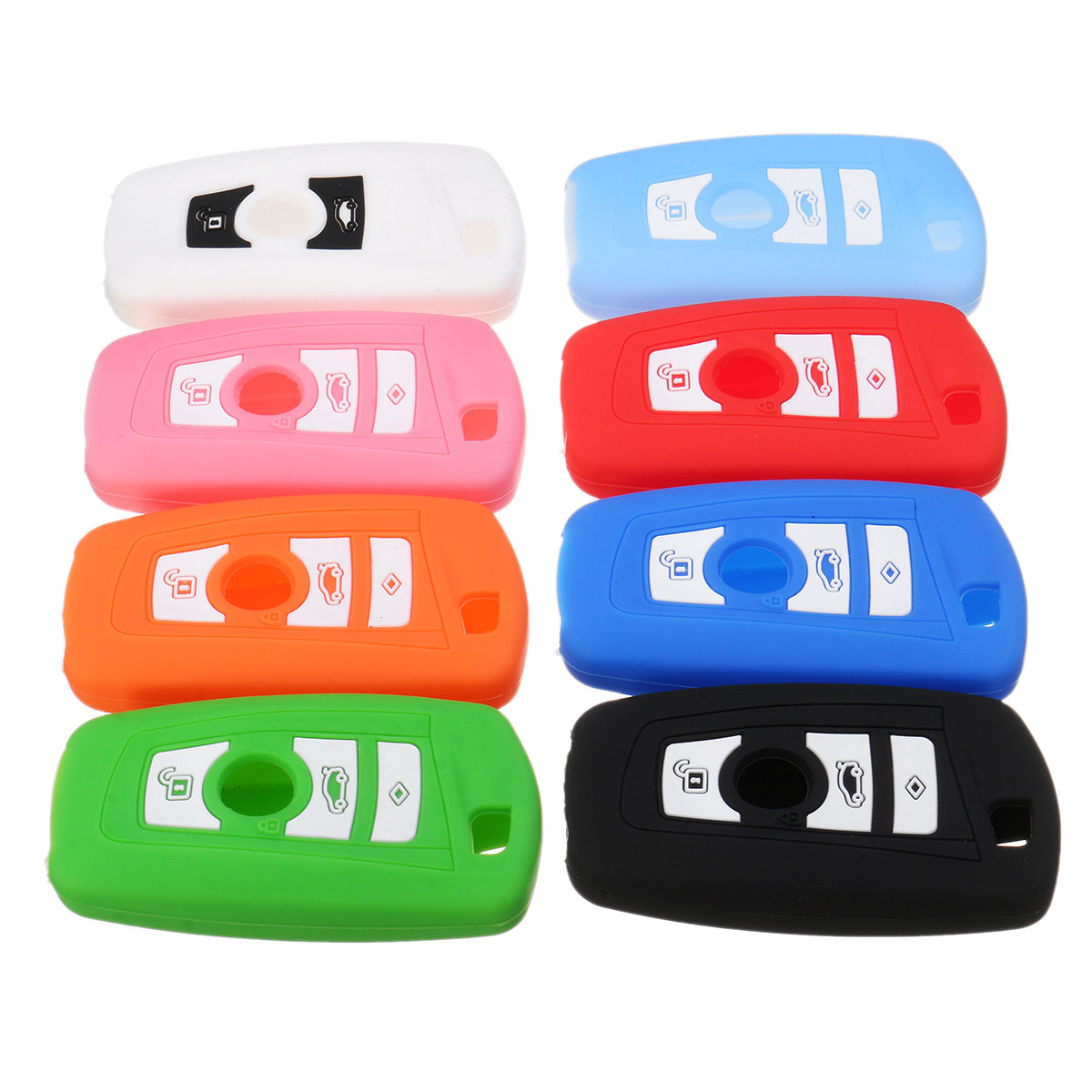 3 Buttons Silicone Cover Car Keyfobs Shell 8 Colors for BMW 1 2 3 5 7 Series F10 F20 F30