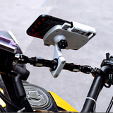 12V-80V Mobile Phone Navigation Support USB Charger Holder Aluminium Alloy Waterproof Electric Scooter Motorcycle Handlebar Mount Clip Bracket Universal