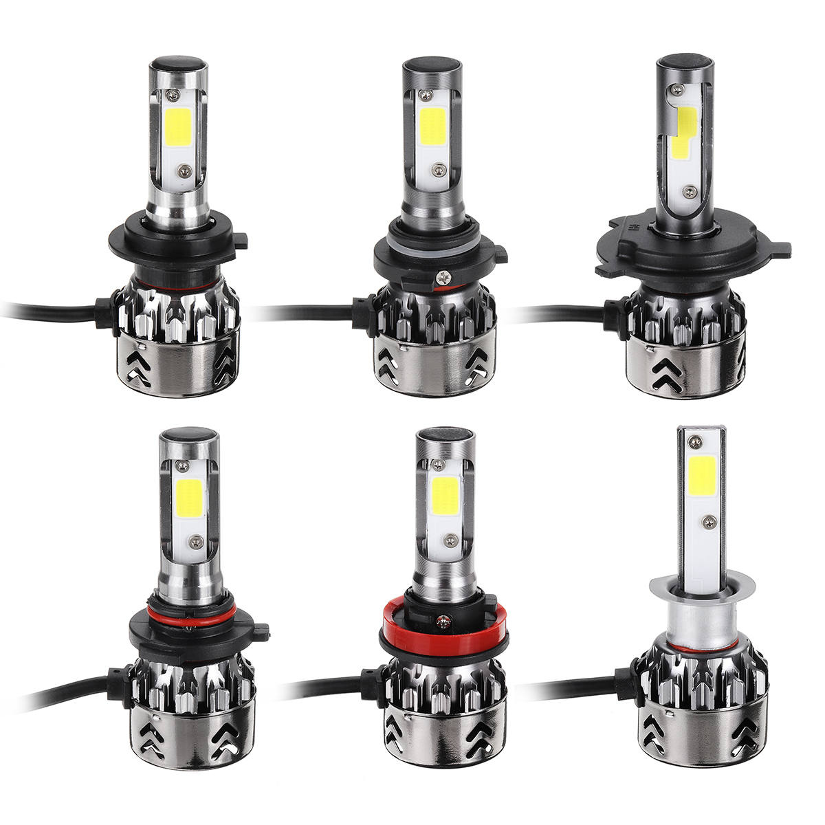 60W Car LED Headlights Bulbs Fog Lamps H1 H4 H7 H11 9005 9006 9V-36V 6000LM 6000K Universal