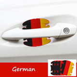 4Pcs Silicone Car Side Door Handle Guard Stickers Paint Anti-Scratch Protector Mat Pad Flag Pattern - Auto GoShop