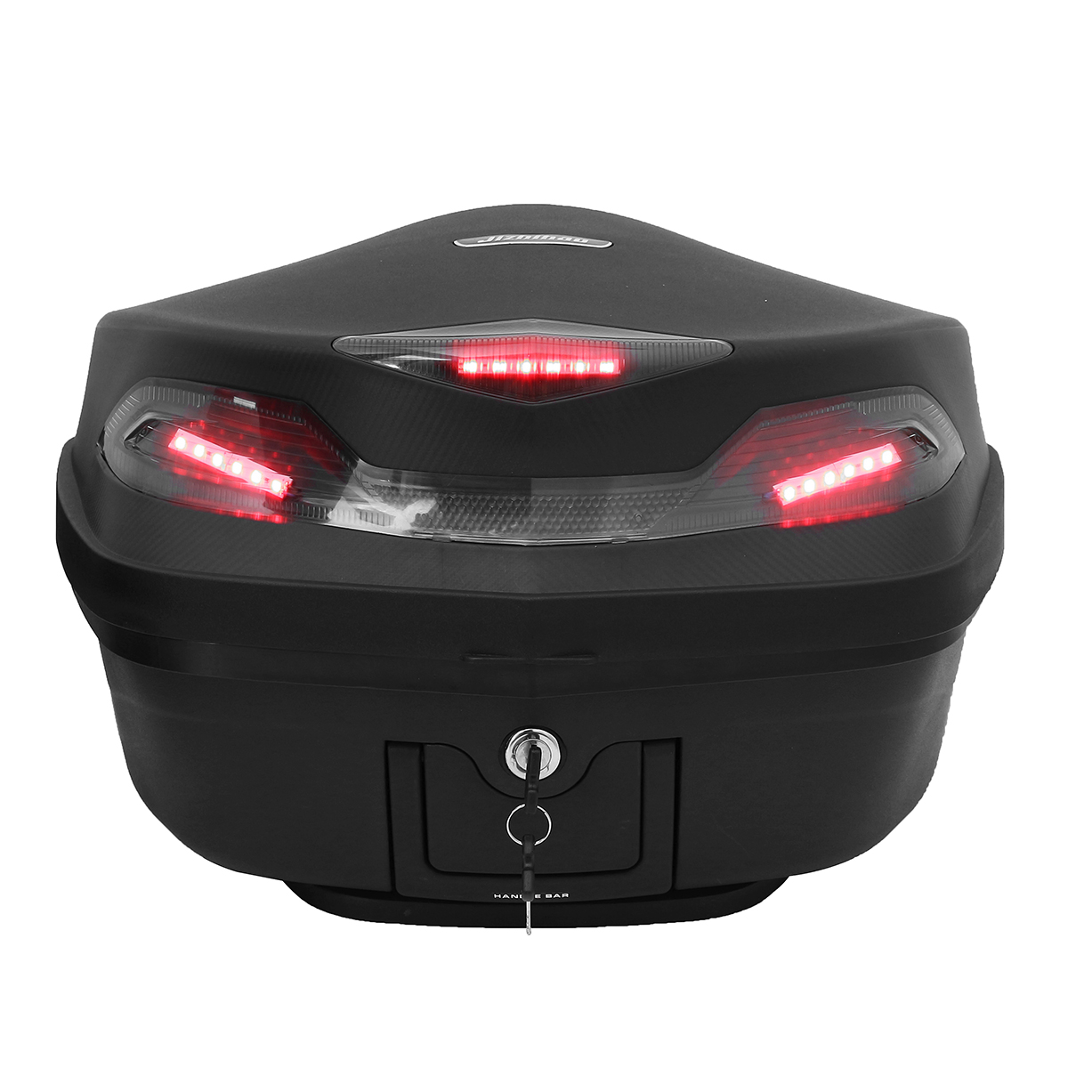 48L Motorcycle Scooter Top Box Topbox Rear Luggage Storage W/LED Light Universal