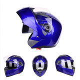 JIEKAI JK105 Motorcycle Helmet Flip up Unveiled Headpiece with Double Lens Electric Bike Men Anti-Fog All Seasons Helmets