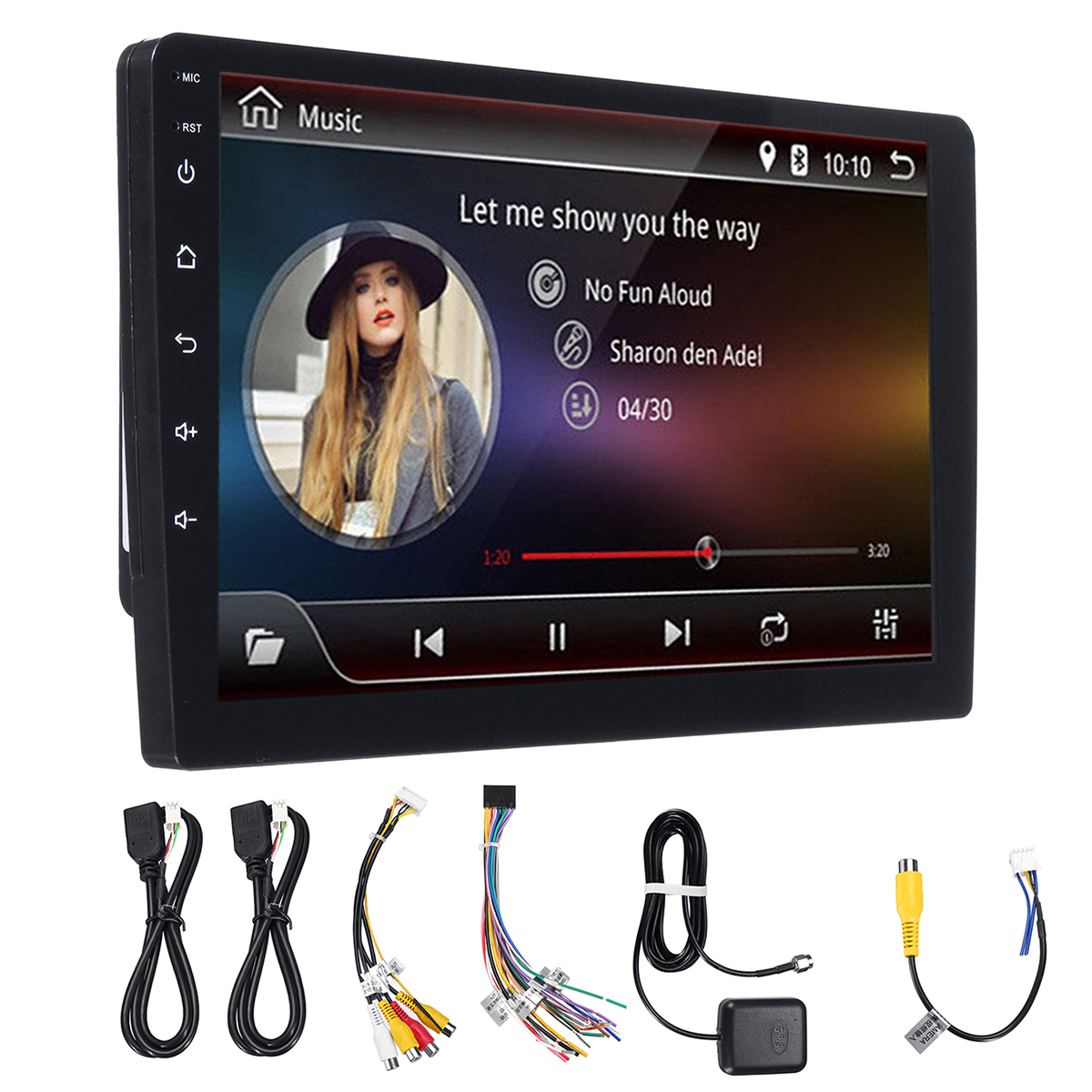 YUEHOO 10.1 Inch 2 DIN for Android 8.0 Car Stereo Radio Player 4 Core 2+32G Touch Screen 4G Bluetooth FM AM RDS Radio GPS - Auto GoShop