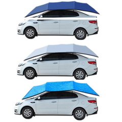 400*215CM Car Umbrella Tent Sun Shade Cover Portable Semi Automatic Outdoor